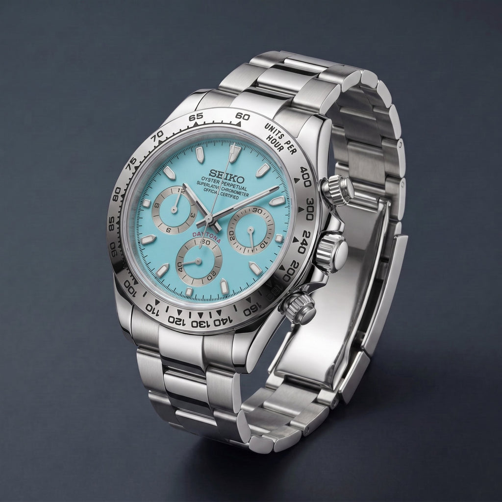 Seiko Mod Daytona Blau