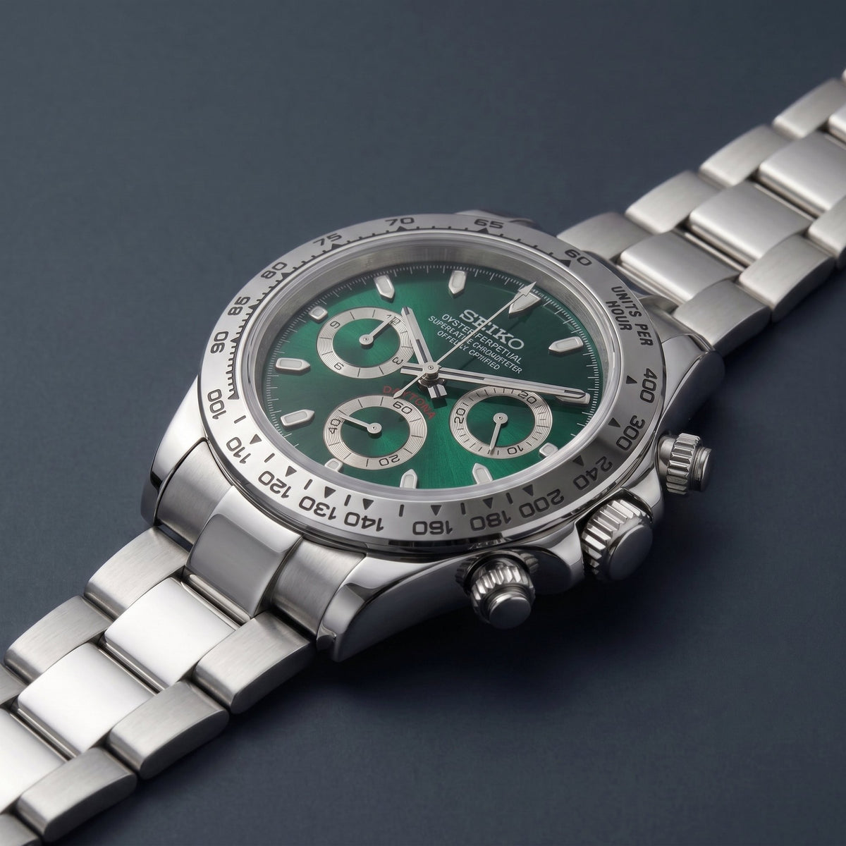 Seiko Mod Daytona Grün