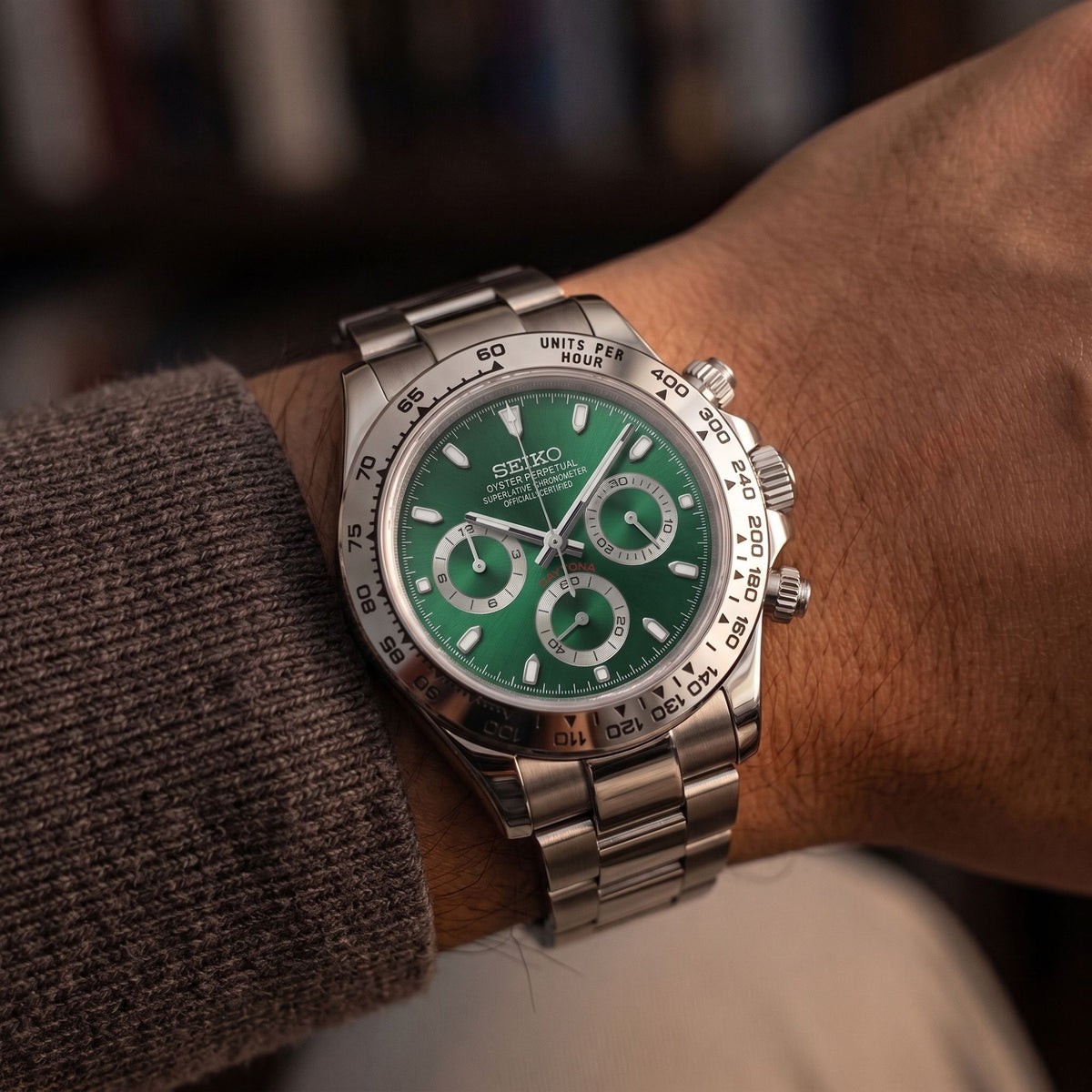 Seiko Mod Daytona Grün