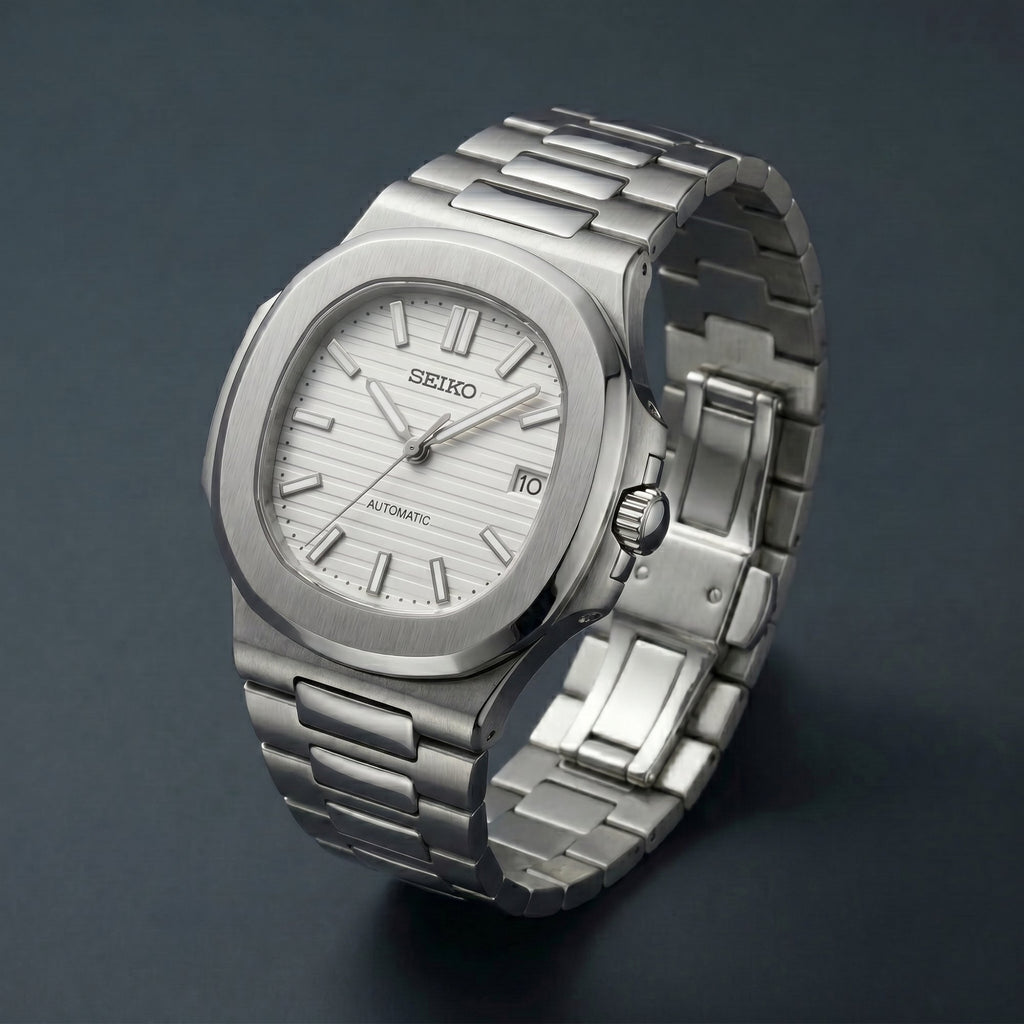 Seiko Mod Nautilus Weiß