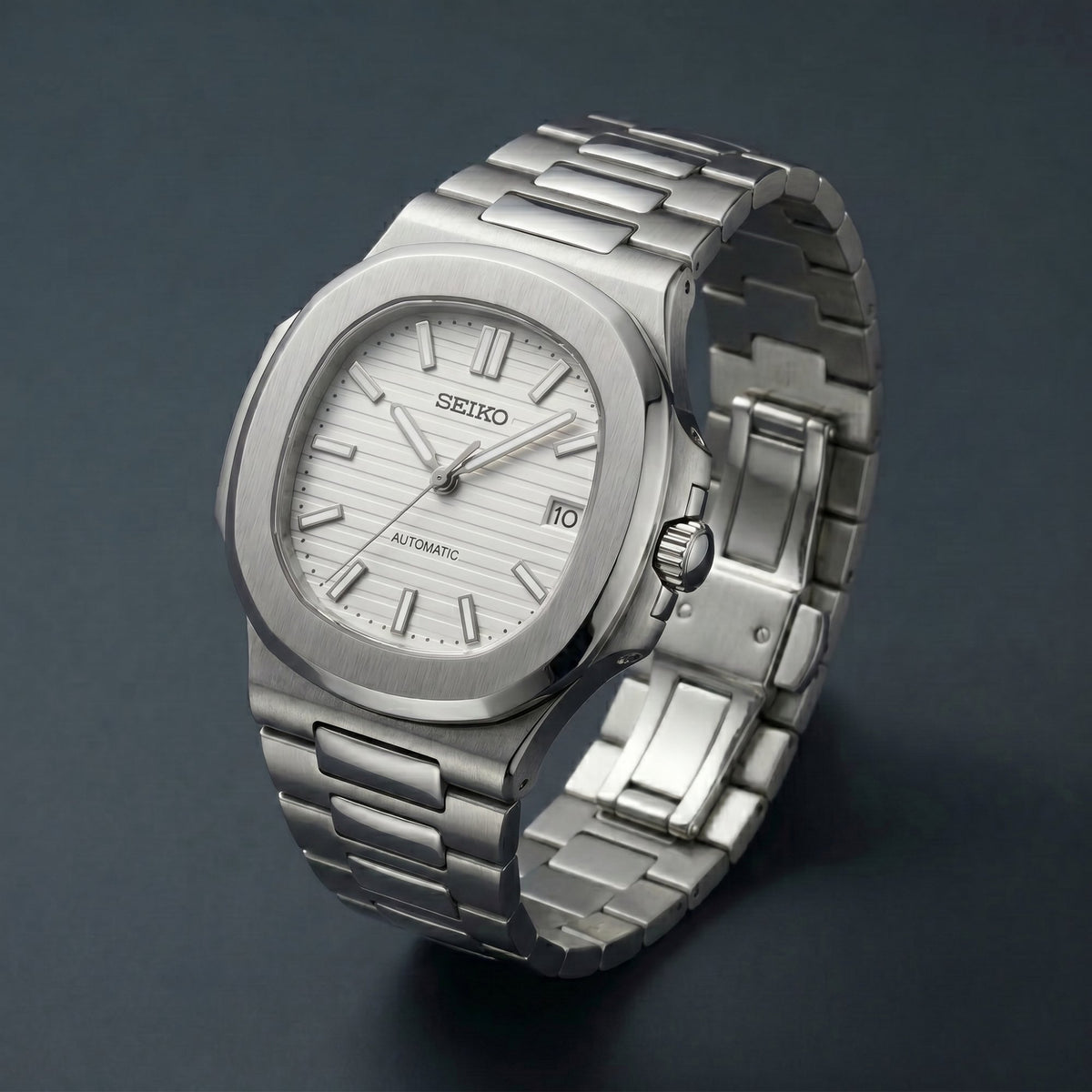 Seiko Mod Nautilus Weiß