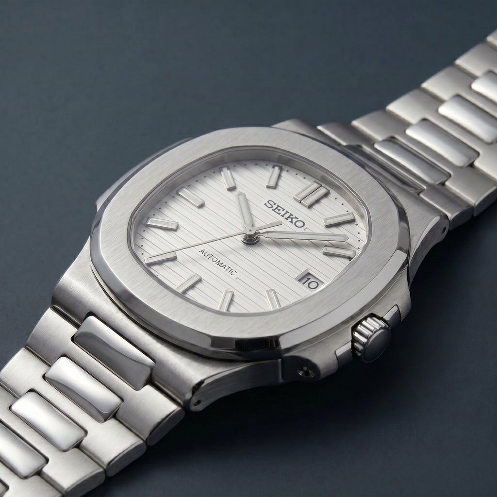 Seiko Mod Nautilus Weiß