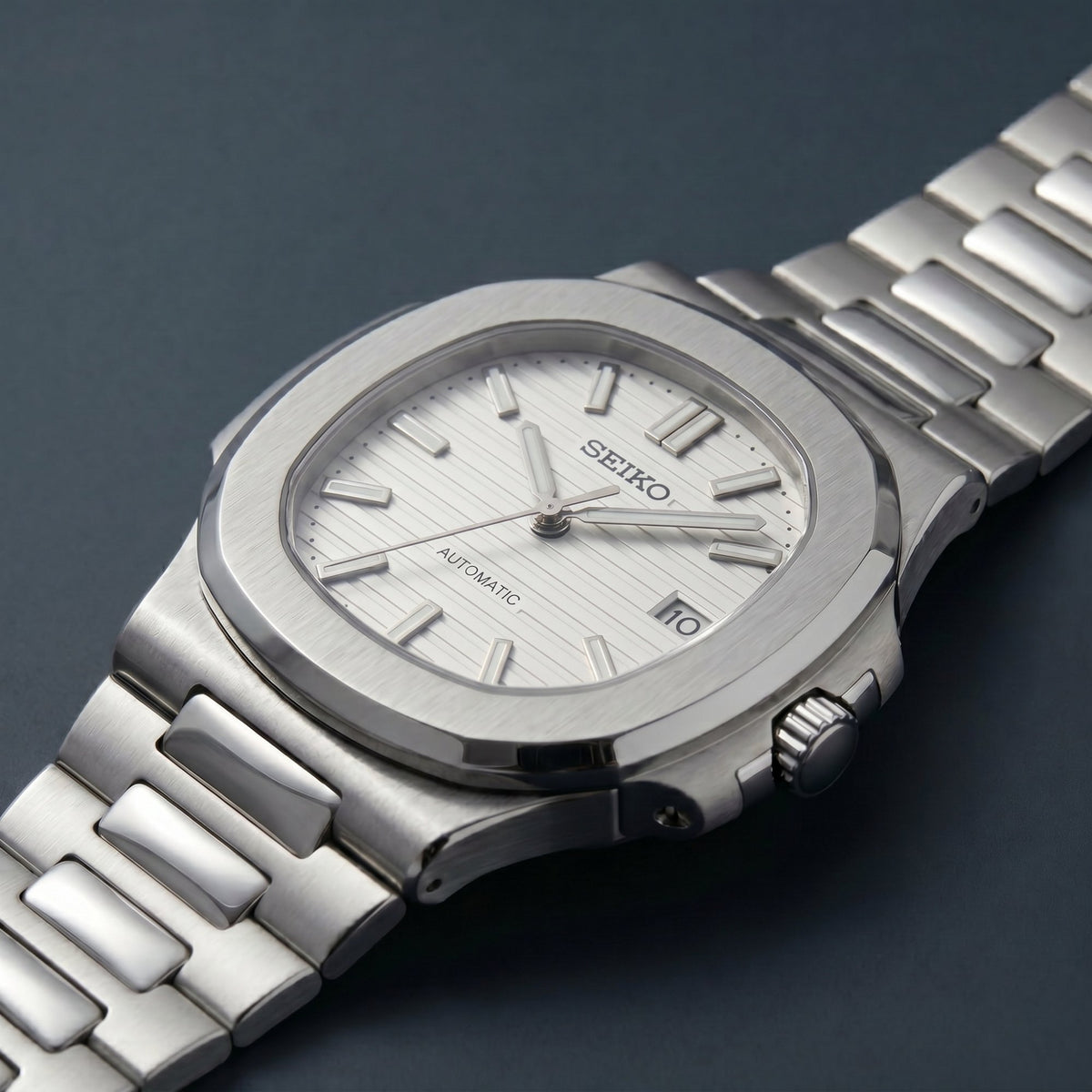 Seiko Mod Nautilus Weiß