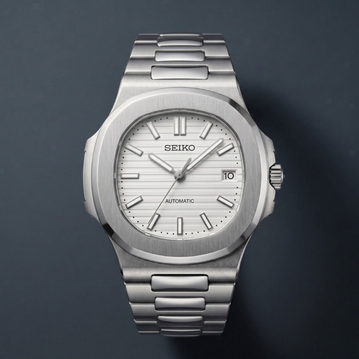 Seiko Mod Nautilus Weiß