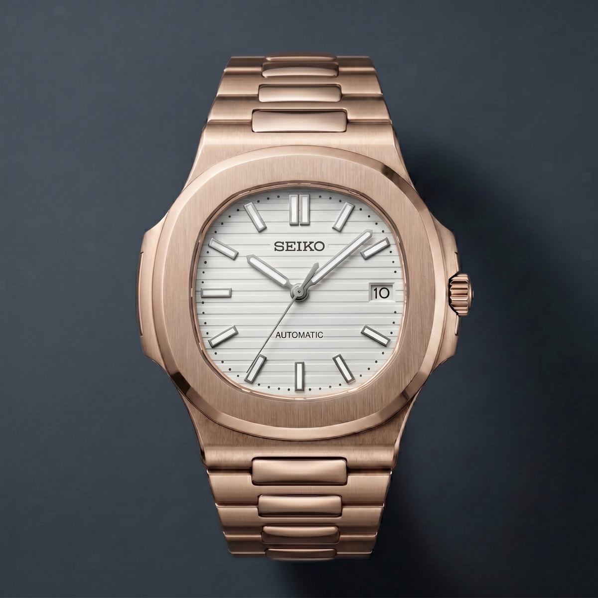 Seiko Mod Nautilus Weiß
