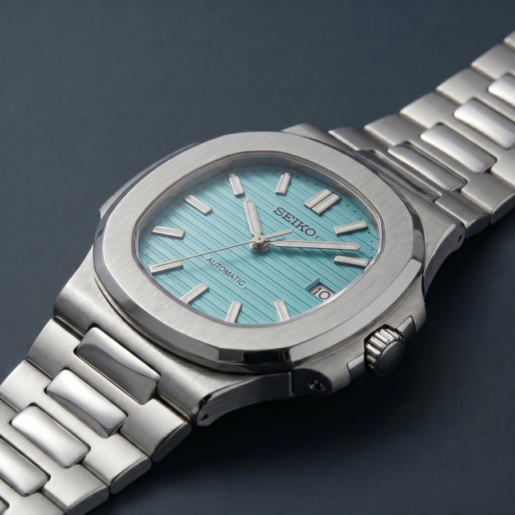 Seiko Mod Nautilus Blau