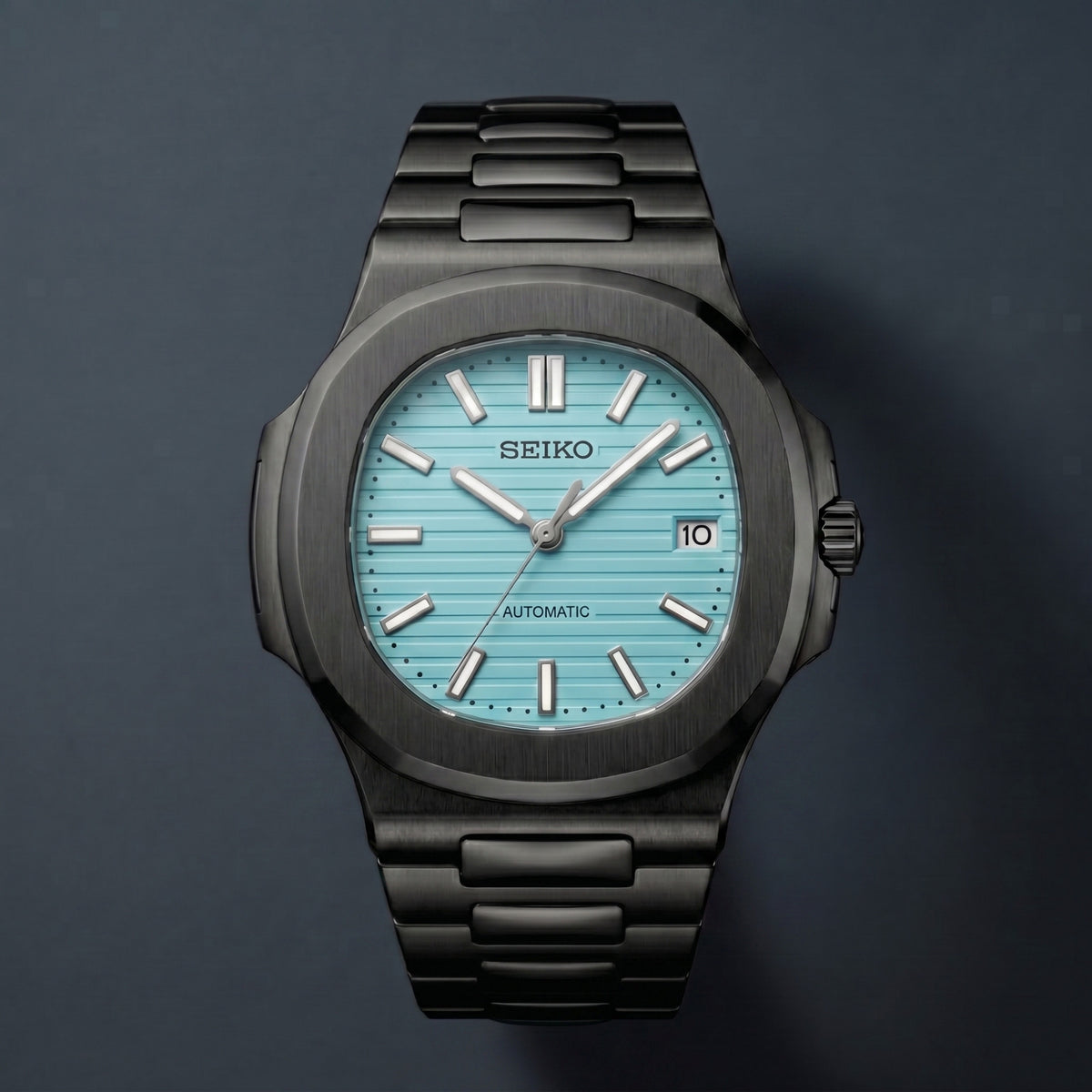 Seiko Mod Nautilus Blau