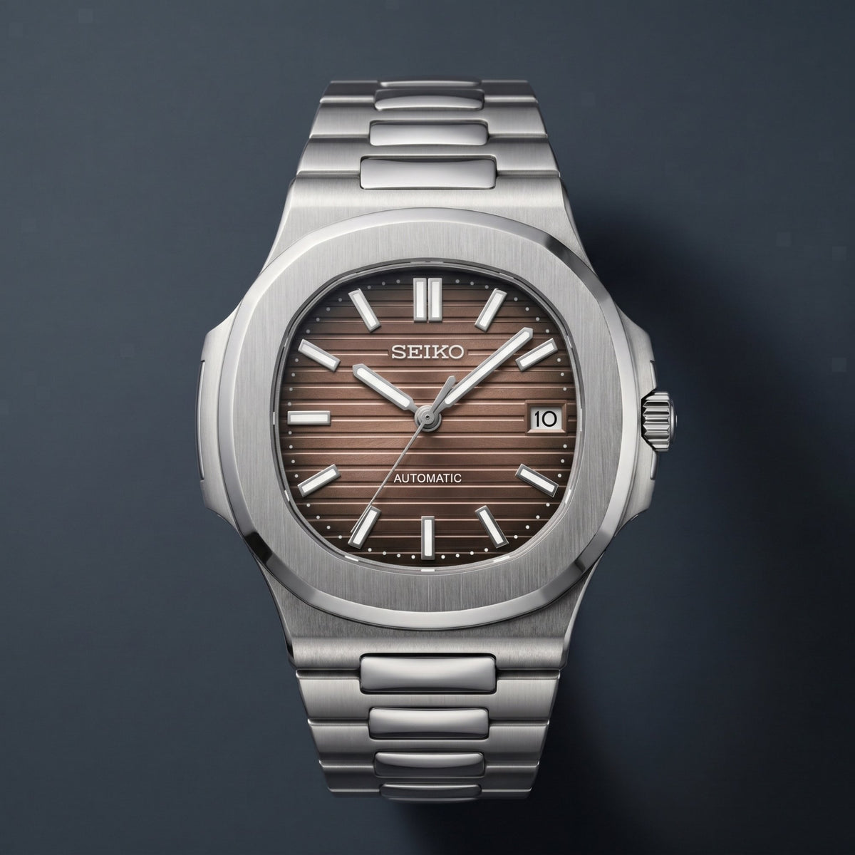 Seiko Mod Nautilus Braun