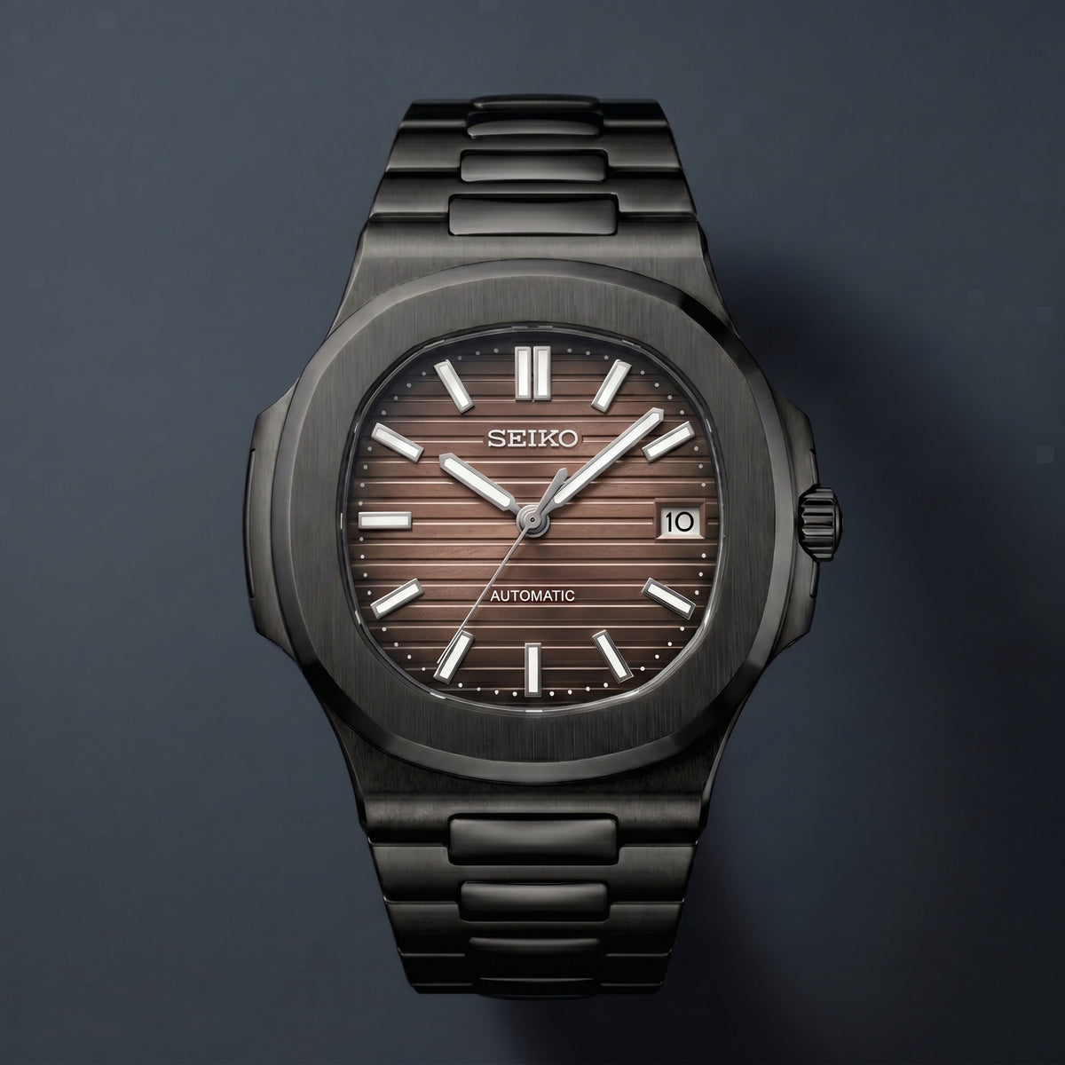 Seiko Mod Nautilus Braun